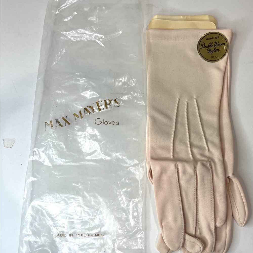 Vintage Max Mayer Double Woven Nylon  Gloves Size Regular NWT